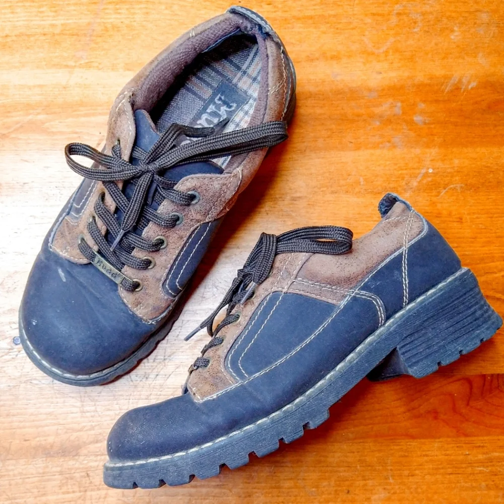 VTG Mudd Y2K 2000s Chunky Lugged Sole Brown Black Color Block Sneakers Size 8.5